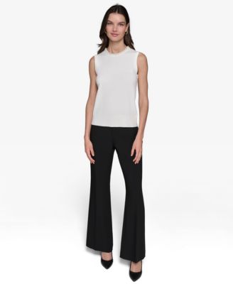 Women's Embellished-Neck Sleeveless Knit Top