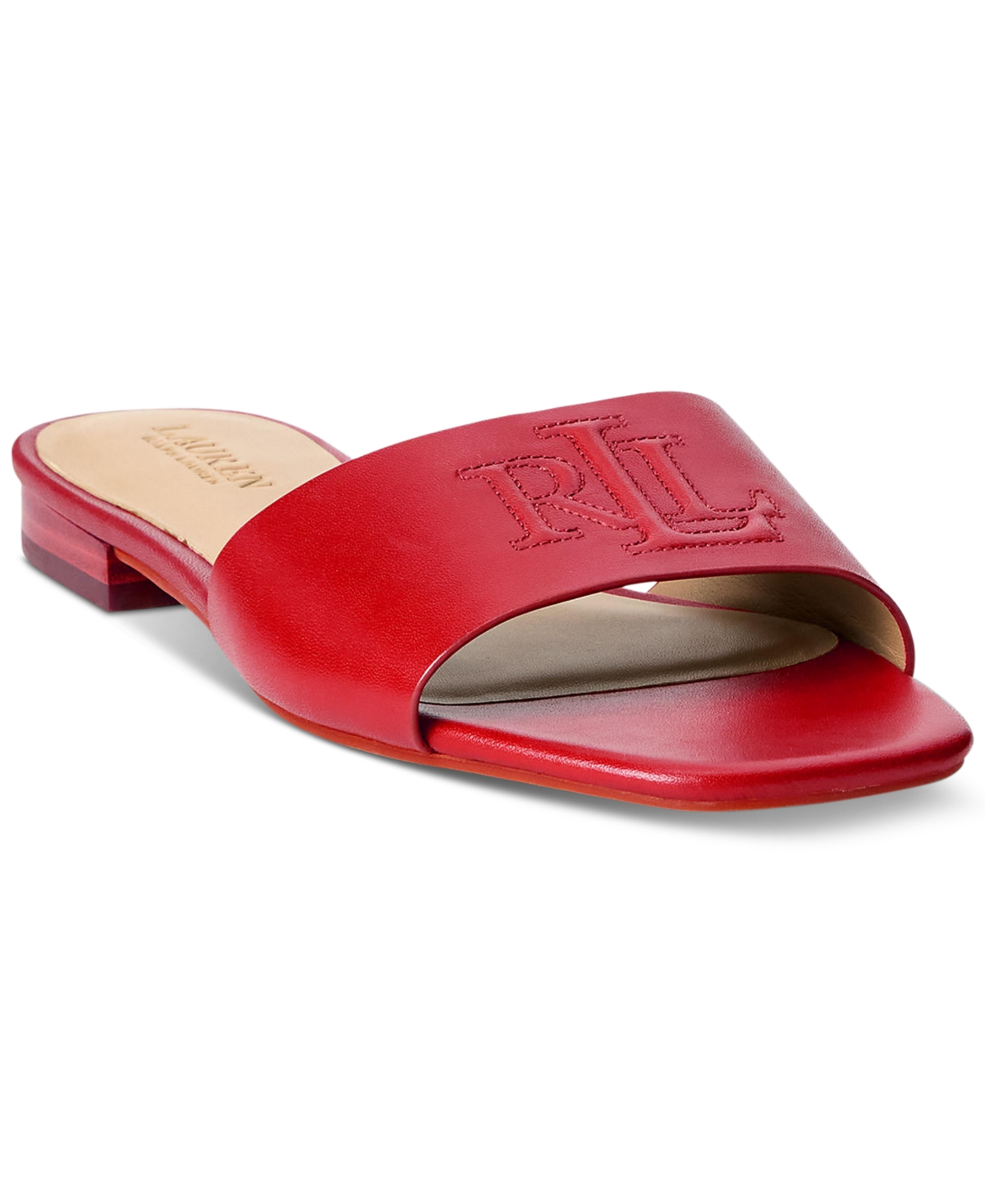 Women's Everly Slide Flat Sandals In Festive Red