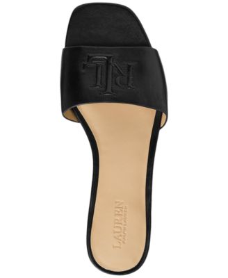 【Lauren Ralph Lauren】Women's Everly Slide Flat Sandals Lauren Ralph Lauren Women's Everly Slide Flat Sandals - Macy's