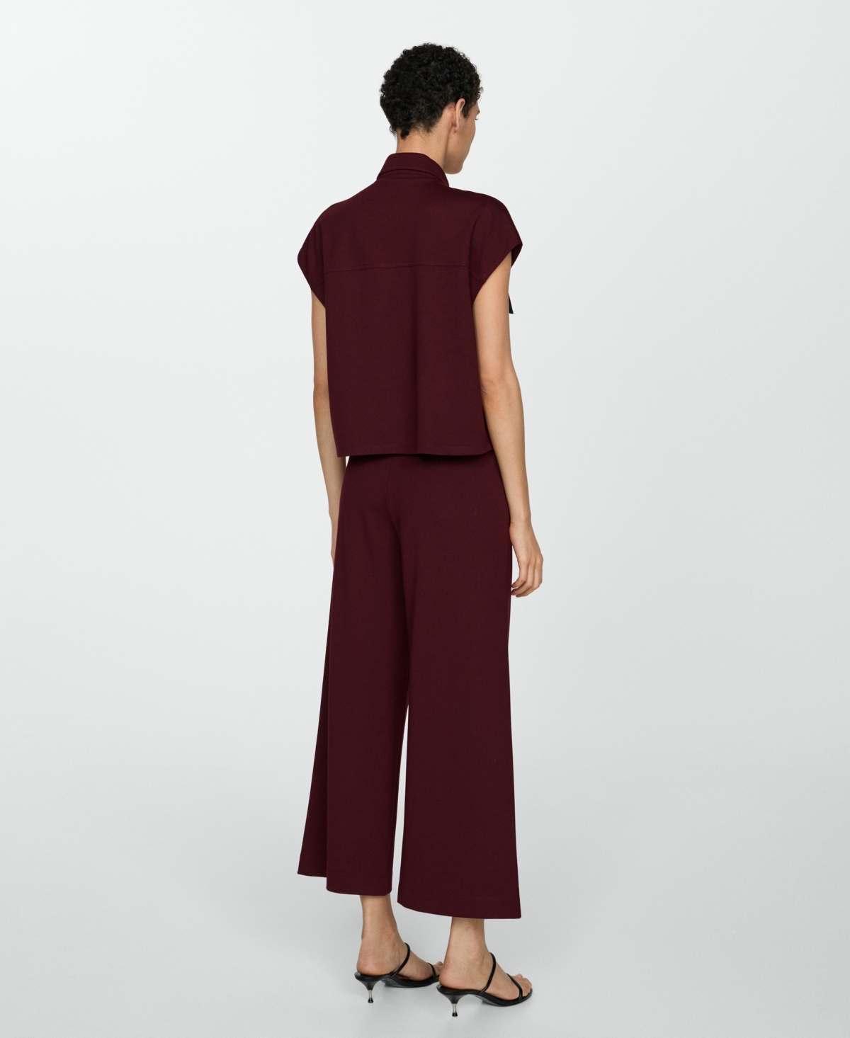 Mango Women's Knitted Culotte Trousers