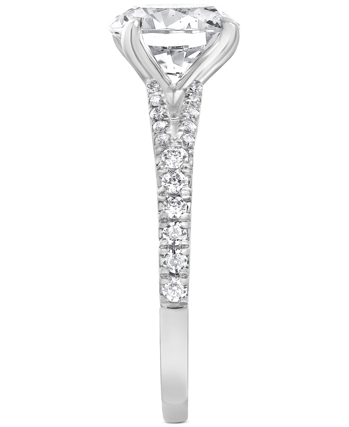 Badgley Mischka Igi Certified Lab Grown Diamond Engagement Ring (3 Ct. T.w.) In 14k White, Yellow Or Rose Gold In White Gold