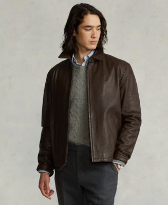 Polo Ralph Lauren Men's Leather Jacket - Macy's