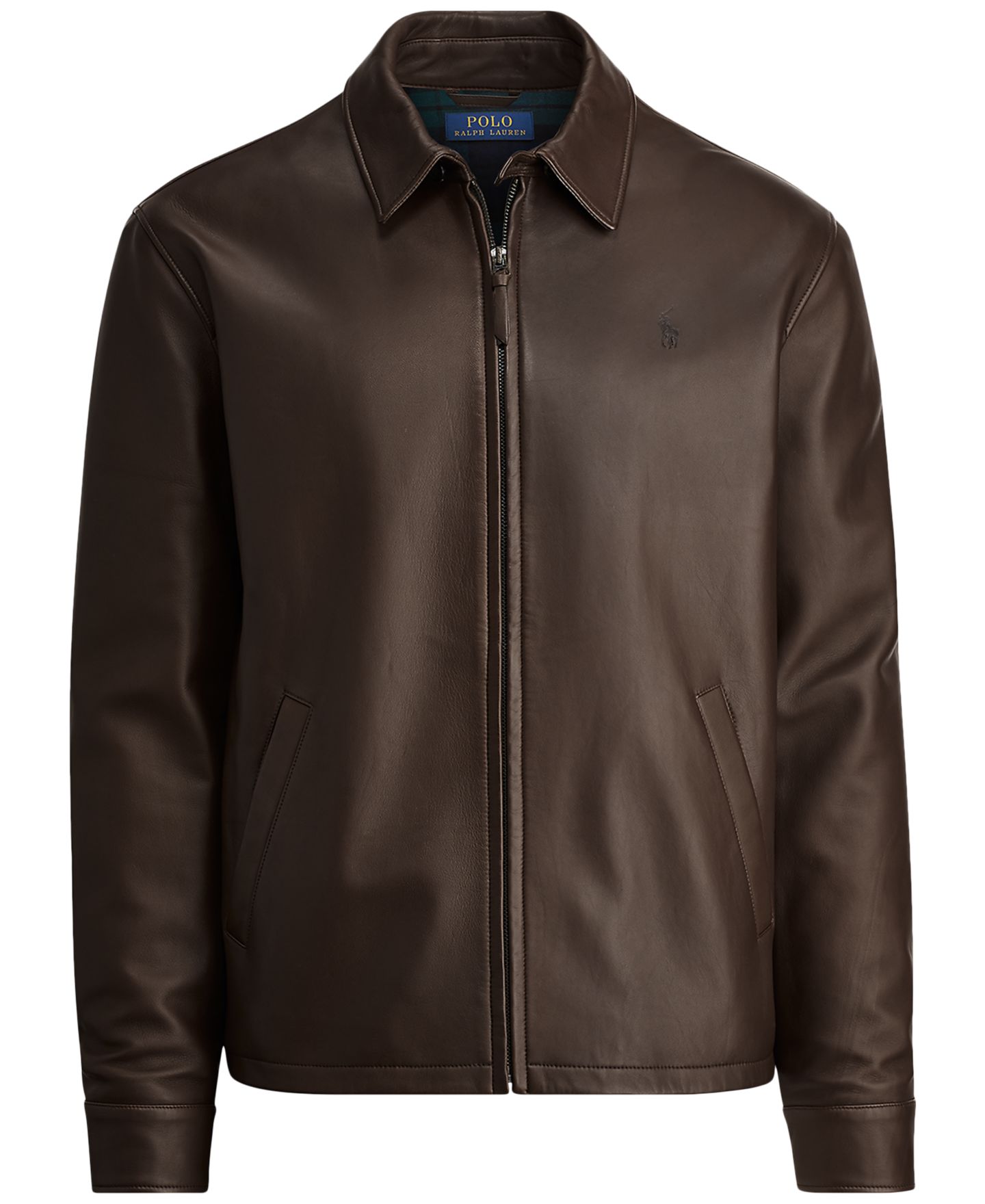 Мужская куртка Polo Ralph Lauren Leather, цвет: Коричневый — фото 5