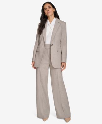 Calvin Klein Women's Textured One-Button Blazer 