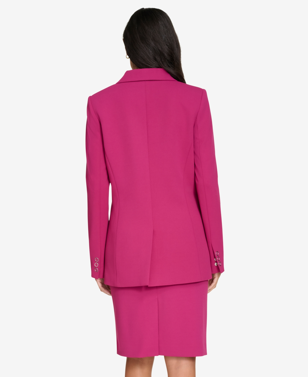 Calvin Klein Women's Asymmetric Scuba-Crepe Blazer