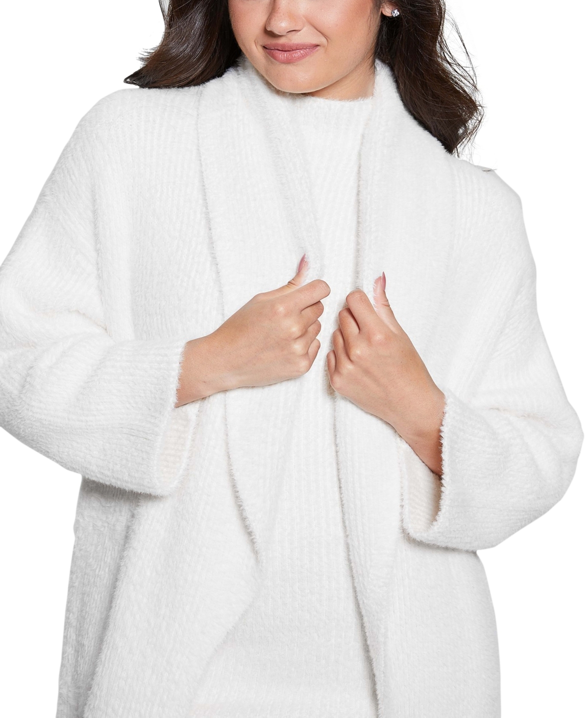 Guess Women's Vero Oversized Shawl-Collar Long-Sleeve Cardigan