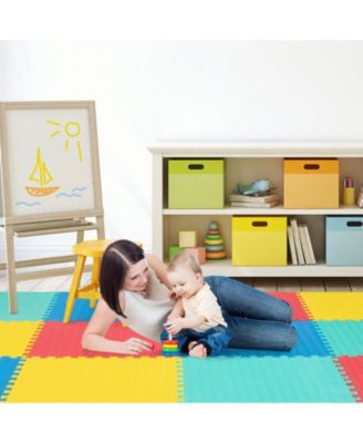 12 Pieces Flooring Mats Interlocking EVA Foam Exercise Mats with Anti-slip Surface