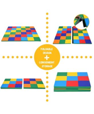 58 Inch Toddler Foam Play Mat Baby Folding Activity Floor Mat