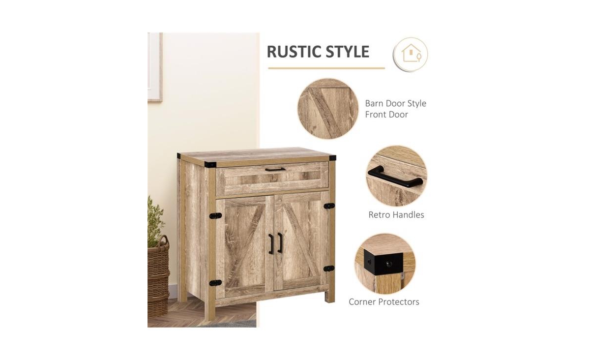 Slickblue ChicKitchen Sideboard & Storage Cabinet – Versatile Coffee Bar Cabinet - Oak