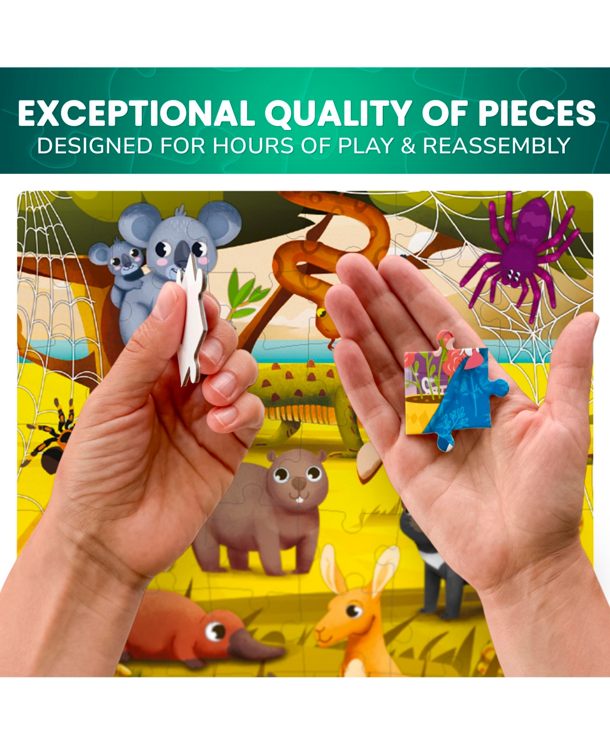 Quokka 4 x Pieces Jigsaw Puzzles for Kids Ages 4-6 - birds, australia