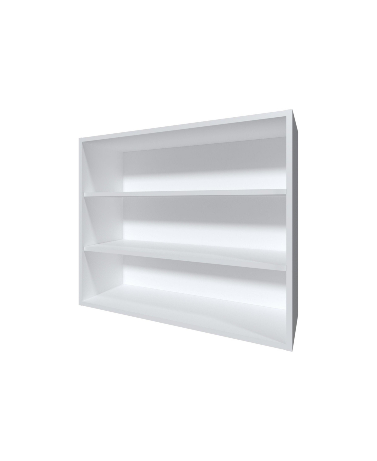 Fm Furniture Chinle Wall Cabinet in Melamine with Open Storage,- White