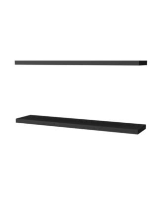 Greer Floating Shelf in Melamine x2, Black
