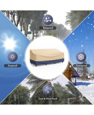 Patio Furniture Cover with Padded Handle and Click-Close Straps-77 x 43 x 30 inches