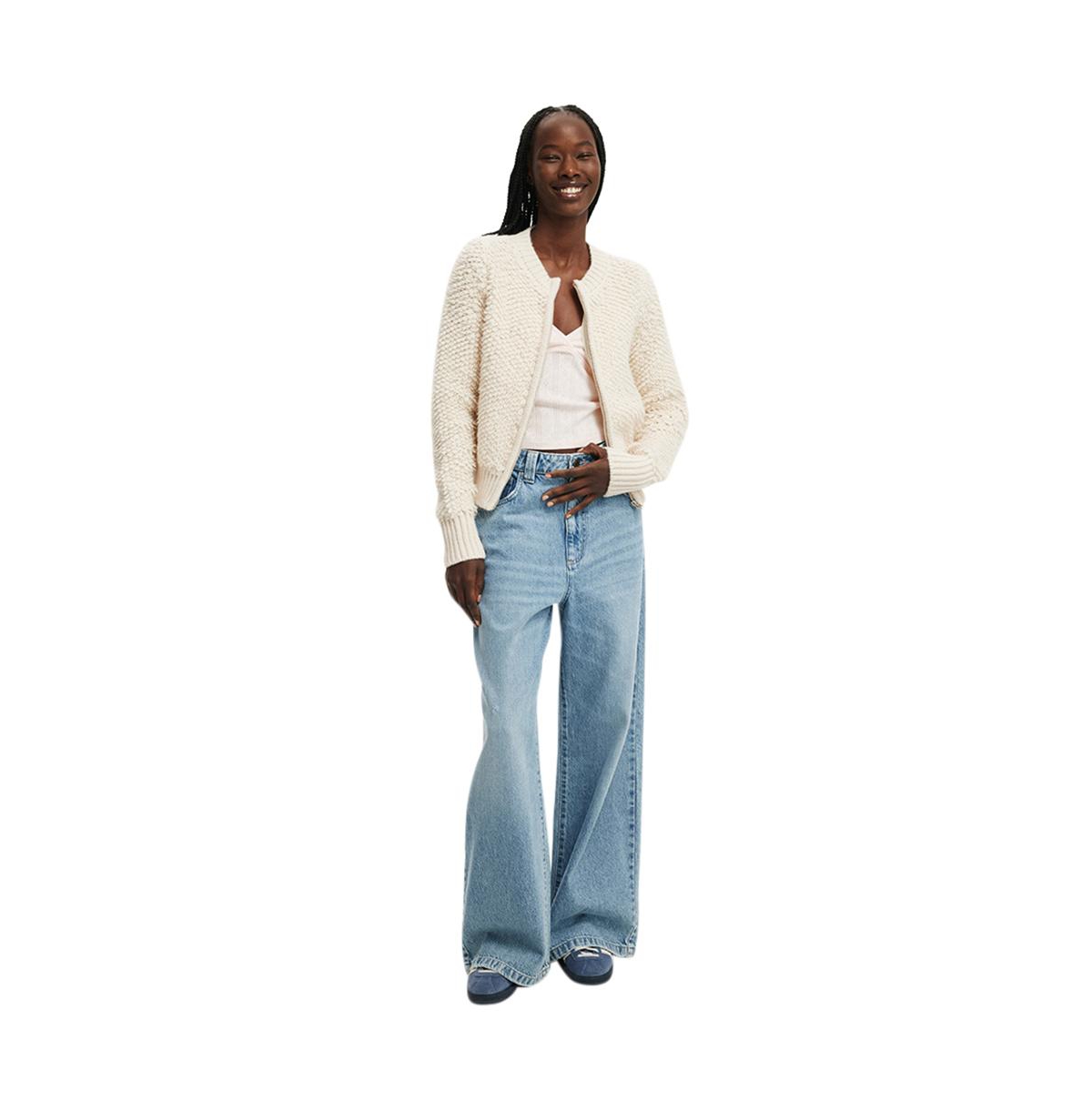 Women's Cotton On Shaggy Crew Texture Cardigan