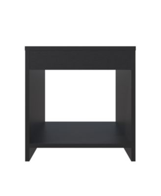 Anegam Nightstand with Open Storage, Black