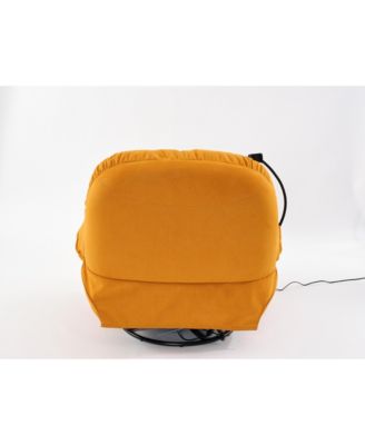 5-in-1 Orange Power Recliner with Music Player and Charger