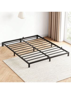Bed Frame, 6-Inch Metal Low Platform Bed Frame, Bed Frame With Metal Slat Support, Mattress Foundation, No Box Spring Needed, Noiseless Design