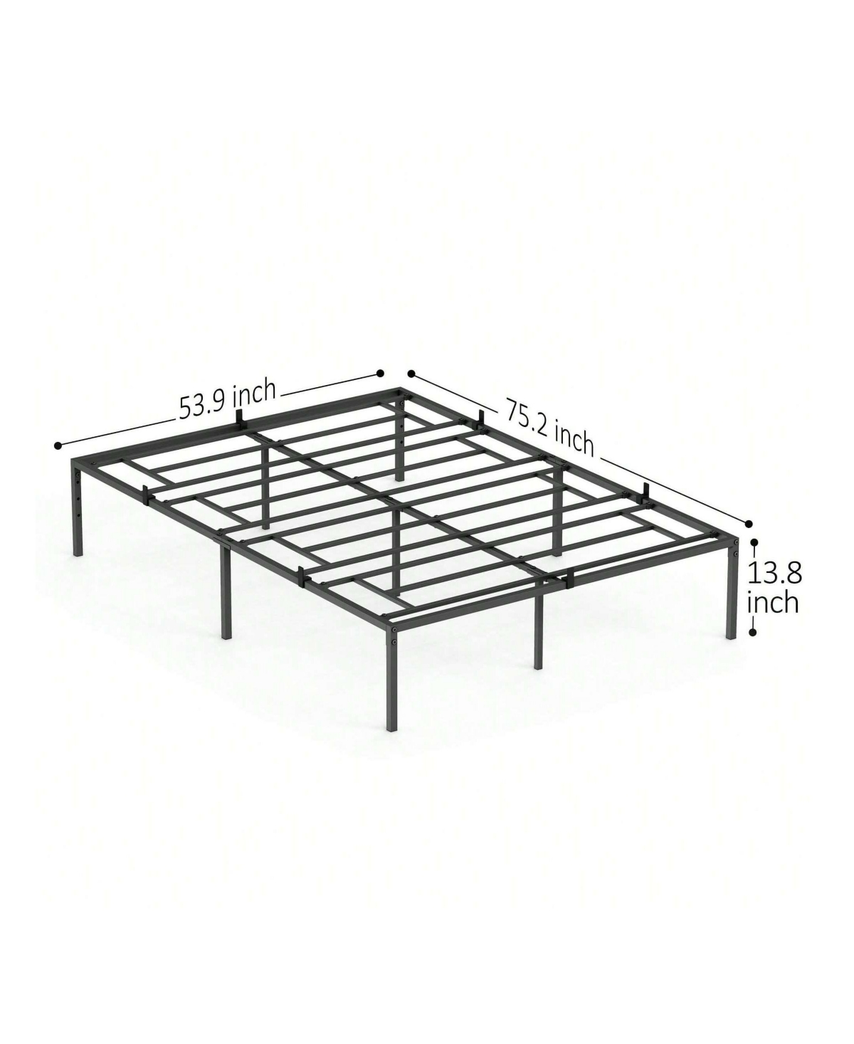 gaomon Bed Frame, Metal Platform Bed Frame With Bid Storage Space, Noise Free Bed Frame With Metal Slat Support, No Box Spring Needed