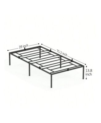 Bed Frame, Metal Platform Bed Frame With Bid Storage Space, Noise Free Bed Frame With Metal Slat Support, No Box Spring Needed, Easy To Assemble