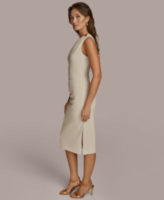 【Donna Karan New York】Asymmetric-Neck Sheath Dress Asymmetrical Neck Cocktail Sheath Dress | Sheath Dress