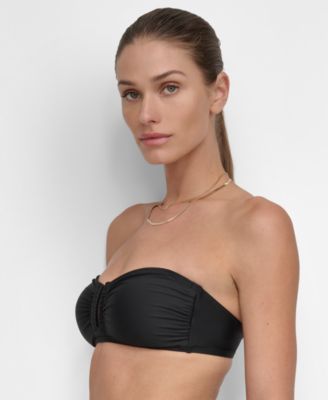 Women's Shirred U-Wire Bandeau Bikini Top
