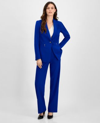 Womens One Button Jacket High Rise Pants