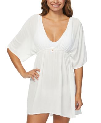 Juniors' Island Plunge V-Neck Cover-Up Tunic