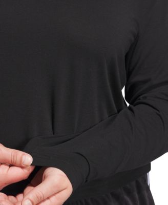 adidas Plus Size Studded Logo Long-Sleeve T-Shirt