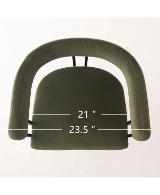 Set of 3 Modern Velvet Counter Stools,Armrest Counter Chairs for Kitchen with 3 Legs Design