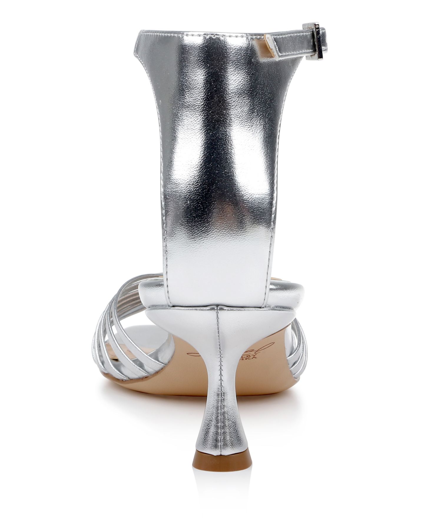 Женские сандалии Jewel Badgley Mischka Silvia Square Toe Dress Sandals, цвет: Чёрный атласный — фото 7