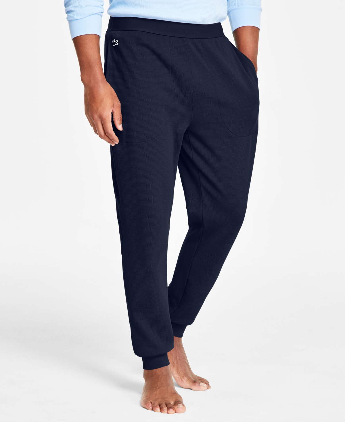 Lacoste Men's Straight-Fit Thermal Waffle-Knit Joggers