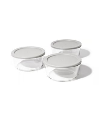6-Piece 4 Cup Round Food Storage and Meal Prep Container Set