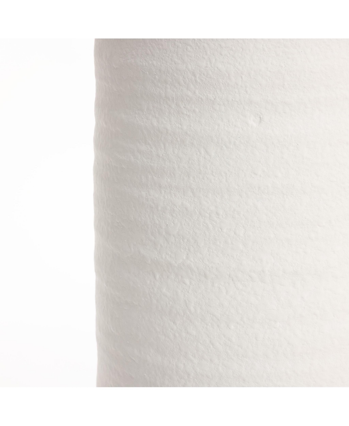 LuxenHomeTerracotta 16.1-Inch Tall Indoor and Outdoor Cylinder Vase - White