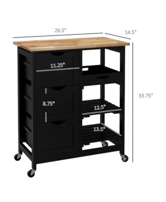 Kitchen Cart and Storage Cabinet for Space-Saving Organization and Convenient Kitchen Access