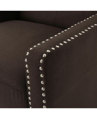 Streamdale Classic Coffee Fabric Push Back Chair