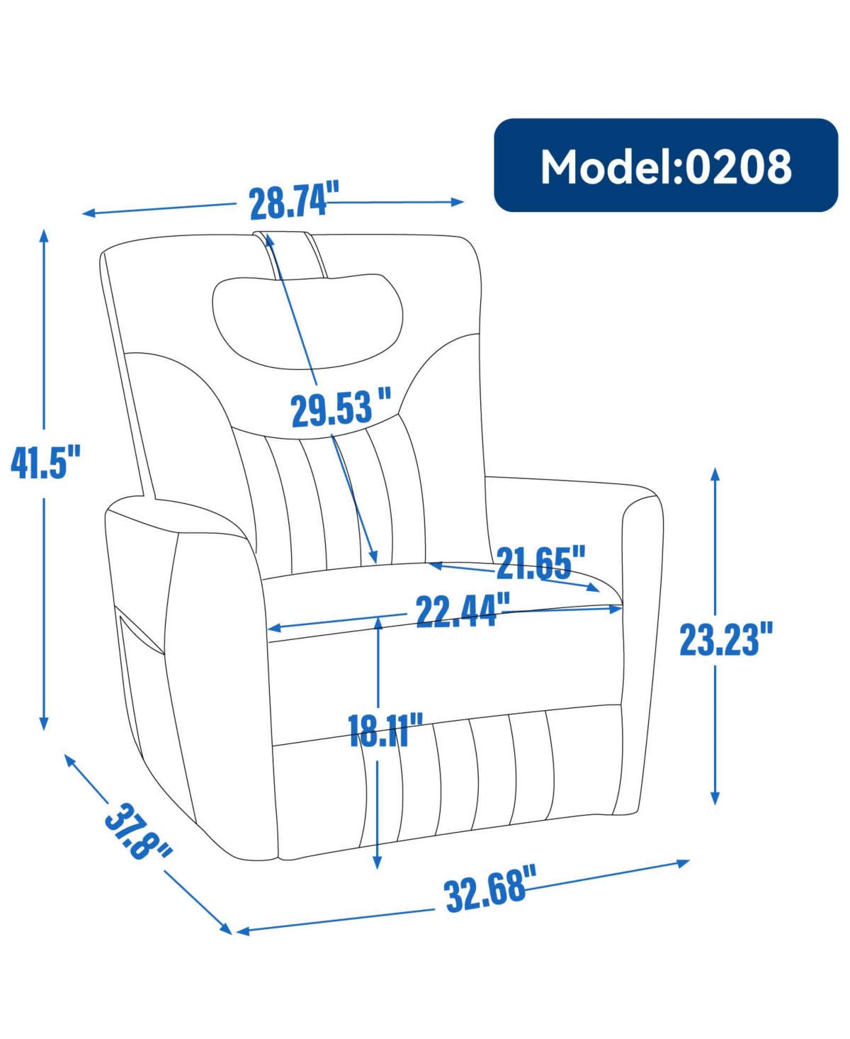 Streamdale FurnitureGrey Leatheraire Swivel and Rocker Power Recliner Chair with Lumbar and Neck Support Pillow, Heavy Duty Motion Mechanism wi
