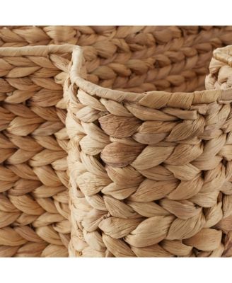 Dog Bone Shaped Storage Basket - Natural, Large Water Hyacinth Pet Toy Bin Organizer