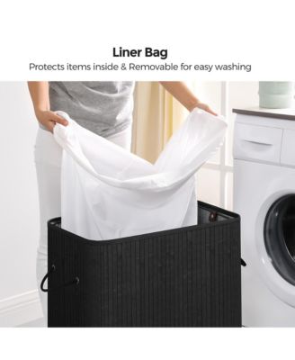 26.5 Gallon Laundry Hamper with Lid and Handles, Dove Grey