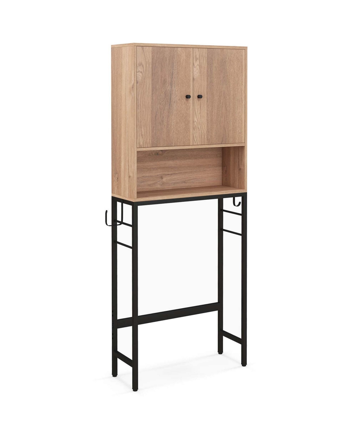 Costway Over The Toilet Storage Cabinet Free Standing Toilet Rack with Adjustable Shelf