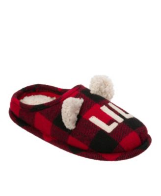 Kids Buffalo Check Lil Bear Clog Slipper