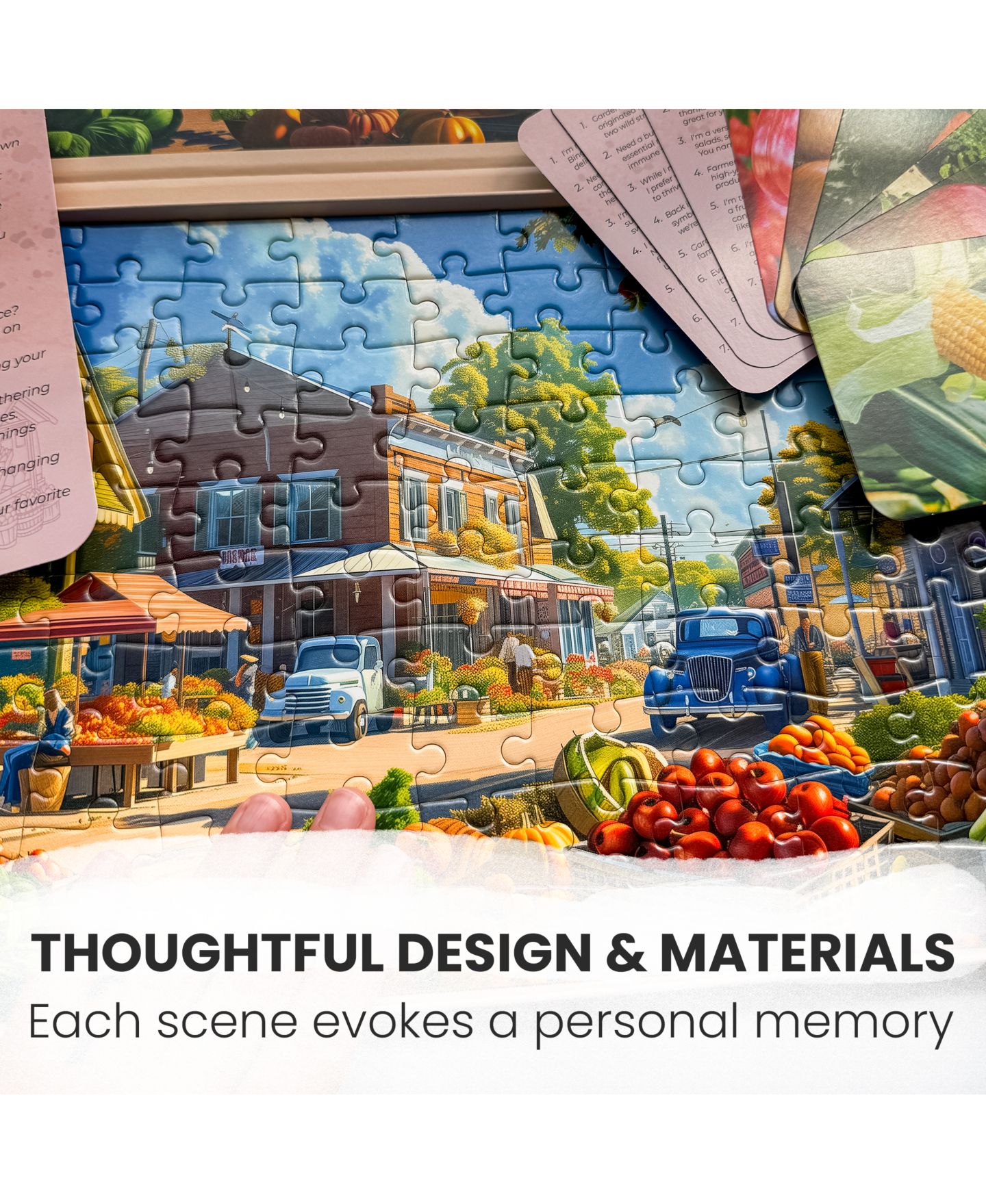 Детские игрушки Quokka Travel Memories Large-Piece 3 Jigsaw Puzzles and Memory Flashcards, 100-Piece Set, Ages 15+, цвет: Little Towns — фото 6