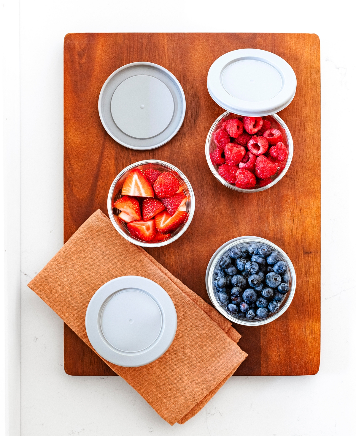 DURA LIVING 16-PIECE 1 CUP ROUND FOOD STORAGE AND MEAL PREP CONTAINER SET 