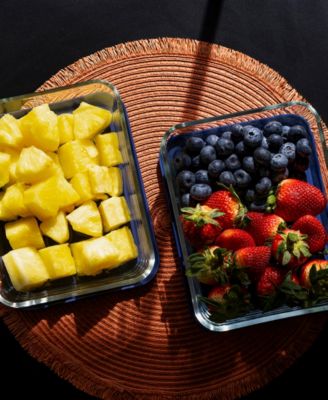 4-Piece 6.5 Cup Rectangular Food Storage and Meal Prep Container Set