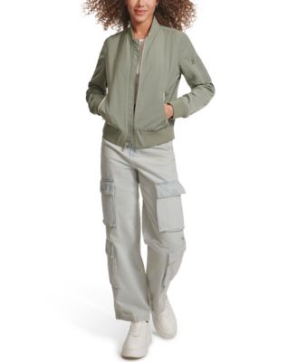 Women's Lightweight Zip-Detail Bomber Jacket