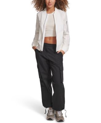 Women's Lightweight Zip-Detail Bomber Jacket