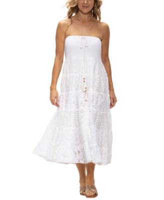 Dotti - Women's Cotton Eyelet Convertible Cover-Up