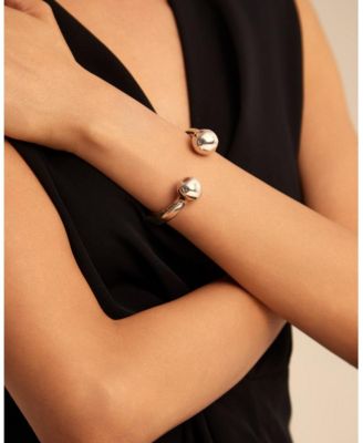 Sterling Silver and 18k Gold Zen Metal Bracelet