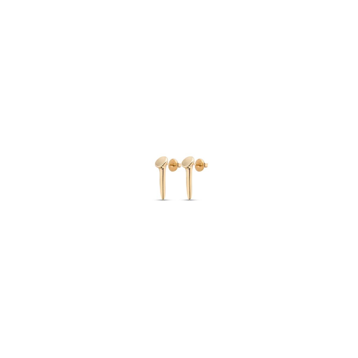 Unode50 Metal Alloy Clasp Earrings In Gold