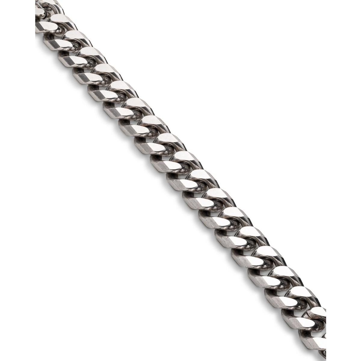Unode50 Sterling Silver-plated Treaded Bearded Chain Metal Bracelet In Metallic