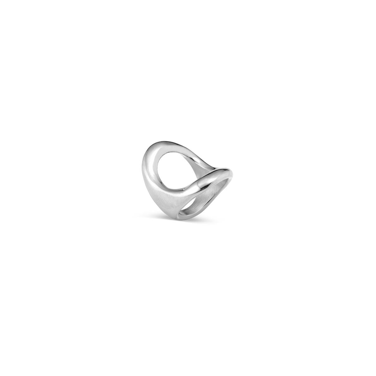 Unode50 Sterling Silver-plated Ring With Large Central Oval In Silver